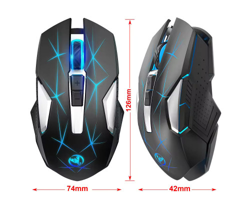 Мышь беспроводная с аккумулятором HXSJ T300 2.4 G Hz Black Мышь беспроводная с аккумулятором HXSJ T300 2.4 G Hz Black