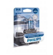 Автолампа PHILIPS 12342WVUB1 H4 60/55W 12V P43t WhiteVisionUltra +60%(4300K)