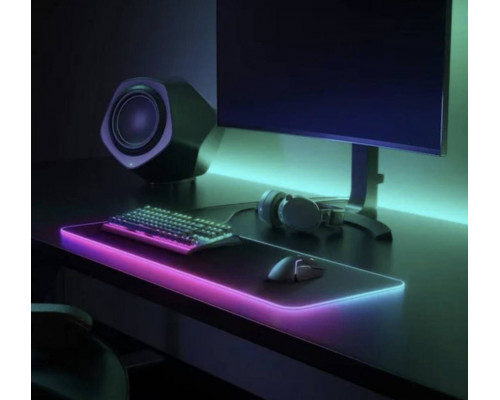 Килимок для миші комп'ютера з rgb підсвічуванням Choice 300х800 мм Чорний Килимок для миші комп'ютера з rgb підсвічуванням Choice 300х800 мм Чорний