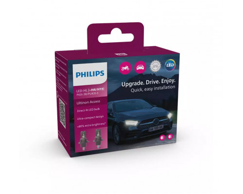 Комплект светодиодных ламп Philips H4/H19 11342U2500CX Ultinon Access 12V Комплект светодиодных ламп Philips H4/H19 11342U2500CX Ultinon Access 12V