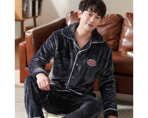 Комплект чоловічої піжами No Brand CK-206 Dark Gray 2XL