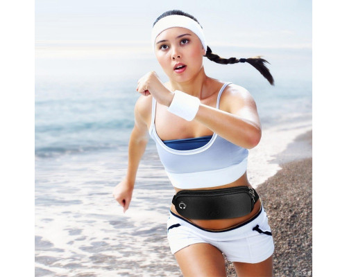 Сумка для бігу з 2 кишенями 22х10 см RunningBag Black (3614562)