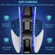 Зарядка для джойстика PS5 Dobe PlayStation 5 PS5 DualSense на 2 геймпади з LED підсвічуванням P5V Білий