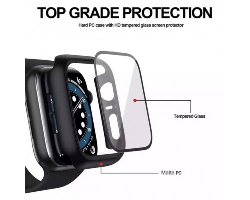 Захисний чохол зі склом Choice для Apple Watch 40 мм Чорний Захисний чохол зі склом Choice для Apple Watch 40 мм Чорний