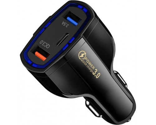 Автомобільний зарядний пристрій No Brand CWa 2USB Type-C PD35W QC 3.0 Black (03050553) Автомобільний зарядний пристрій No Brand CWa 2USB Type-C PD35W QC 3.0 Black (03050553)