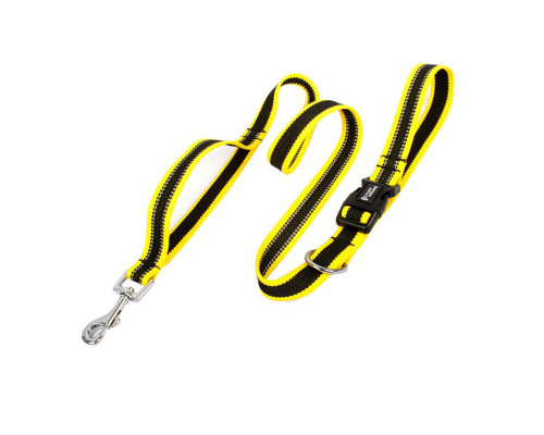 Нашийник зашморг для собак TUFF HOUND TC00105 Yellow Black M 40-60 см з повідцем (5699-16528) Нашийник зашморг для собак TUFF HOUND TC00105 Yellow Black M 40-60 см з повідцем (5699-16528)