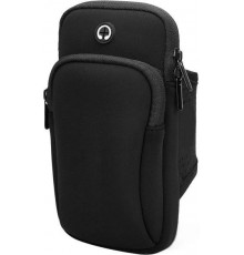 Сумка для бігу - чохол на руку JEEF 18 х 9.5 см з 2 кишенями Чорний (RT050664)