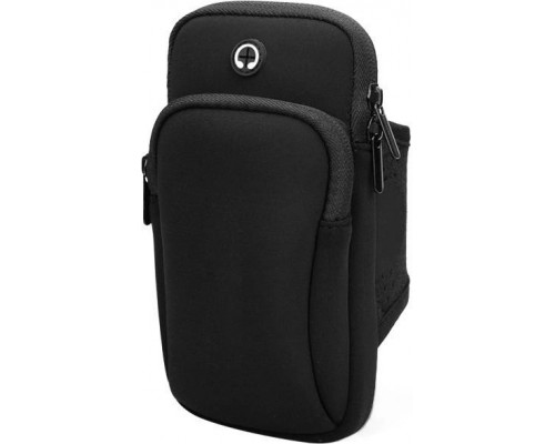 Сумка для бігу - чохол на руку JEEF 18 х 9.5 см з 2 кишенями Чорний (RT050664)