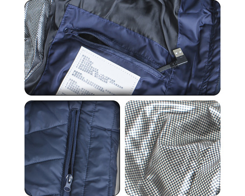 Жилетка з підігрівом Lesko M01-9S 2XL Blue Жилетка з підігрівом Lesko M01-9S 2XL Blue