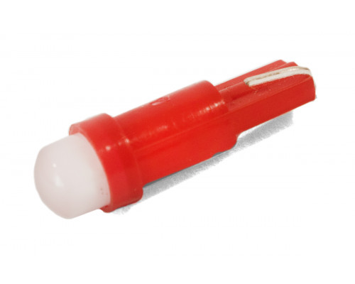 Світлодіодна лампа AllLight T 5 1 діод COB W2*4.6d 12V RED Світлодіодна лампа AllLight T 5 1 діод COB W2*4.6d 12V RED