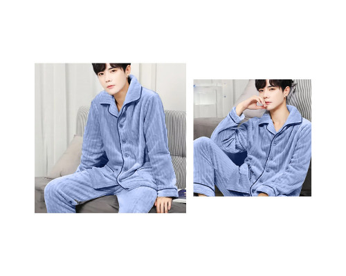 Комплект чоловічої піжами No Brand CK-215 Light Blue L