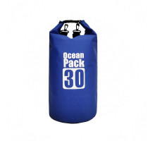 Водонепроникна сумка рюкзак гермомішок із шлейкою на плече Ocean Pack 30 л Blue (5788544)