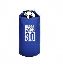 Водонепроникна сумка рюкзак гермомішок із шлейкою на плече Ocean Pack 30 л Blue (5788544)