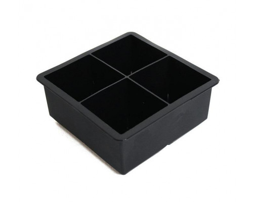 Форма для льоду силіконова Ice Кубики 4 комірки 11х11х5 см Чорний (С051348)