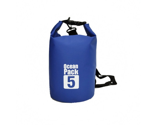 Водонепроникна сумка гермомішок рюкзак з шлейкою на плече Ocean Pack 5 л Blue (55355235) Водонепроникна сумка гермомішок рюкзак з шлейкою на плече Ocean Pack 5 л Blue (55355235)