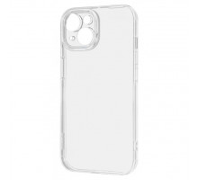 Силіконовий протиударний чохол панель Case + скло 9Н на Iphone 15 із захистом камери прозорий (515151)