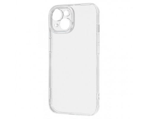 Силіконовий протиударний чохол панель Case + скло 9Н на Iphone 15 із захистом камери прозорий (515151)