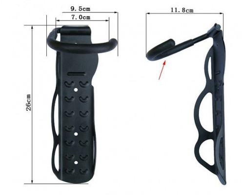 Кріплення велосипеда за колесо на стіну KoNO Black (HbP388945) Кріплення велосипеда за колесо на стіну KoNO Black (HbP388945)