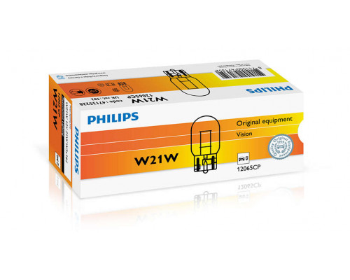 Автолампа ук. PHILIPS 12065CP W21W 12V 21W W3X16d Автолампа ук. PHILIPS 12065CP W21W 12V 21W W3X16d