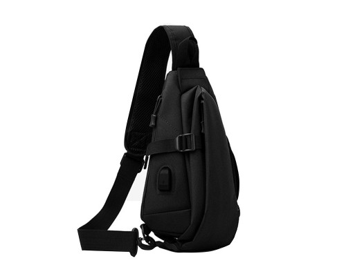 Рюкзак на одне плече No Brand 905 32х22 см Black 13056-84488