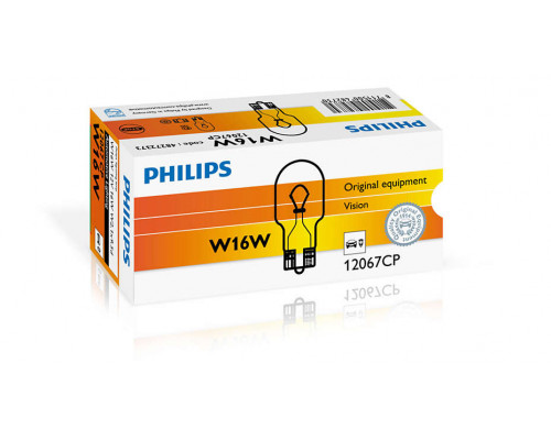 Автолампа ук. PHILIPS 12067CP W16W 12V 16W W2, 1X9, 5d Автолампа ук. PHILIPS 12067CP W16W 12V 16W W2, 1X9, 5d