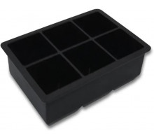 Форма для льоду силіконова Ice Кубики 6 комірок 16.7x11.5x5 см Чорний (С051350)