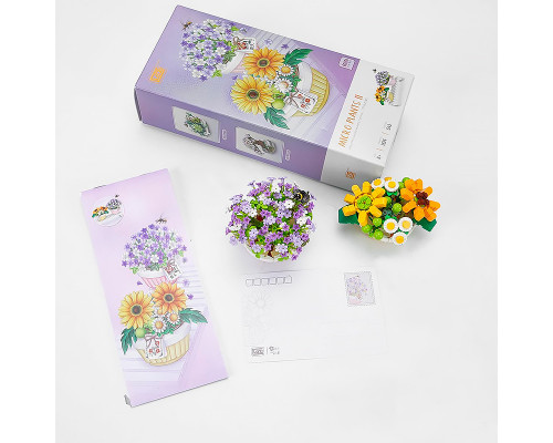 3D конструктор набір Loz 1674 Букети квітів у горщику 543 деталей