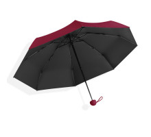 Міні-парасолька Lesko 190T Burgundy (12335-75018)