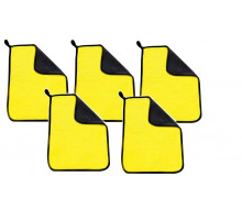 Набір мікрофібри двосторонньої iBlue 40х30 см 5 шт Жовто-сірий (С050524-5)