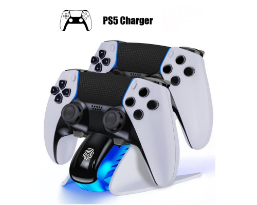 Зарядка для джойстика PS 5 Dobe Станція для PlayStation 5 PS 5 DualSense dualsense edge на 2 геймпади Білий Зарядка для джойстика PS 5 Dobe Станція для PlayStation 5 PS 5 DualSense dualsense edge на 2 геймпади Білий