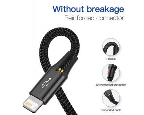 Універсальний USB кабель BASEUS 3 in 1 для заряджання пристроїв USB Type-C Micro USB Lightning 1.2 м Чорний Універсальний USB кабель BASEUS 3 in 1 для заряджання пристроїв USB Type-C Micro USB Lightning 1.2 м Чорний