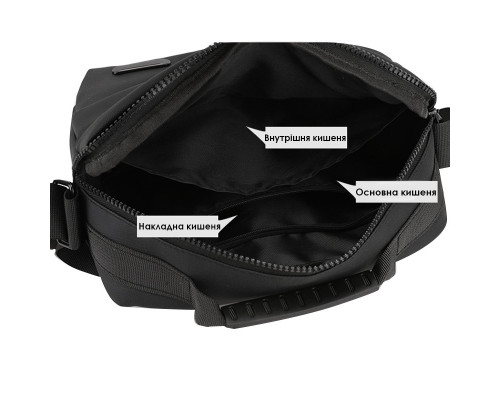 Сумка-месенджер No Brand 087-1 Black 20х27х11 см 11988-85701