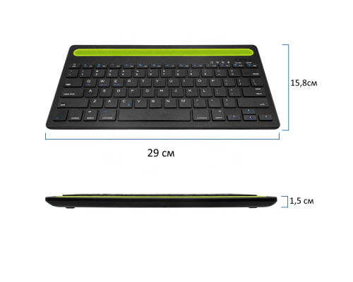 Бездротова двоконтактна клавіатура Bluetooth Sandy Gforse Multi-Device Keyboard BK 230 Black Бездротова двоконтактна клавіатура Bluetooth Sandy Gforse Multi-Device Keyboard BK 230 Black