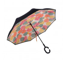 Розумна парасолька Lesko Up-Brella Кленовий лист Чорний (2907-10000)
