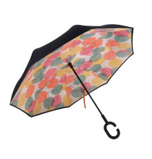 Розумна парасолька Lesko Up-Brella Кленовий лист Чорний (2907-10000)