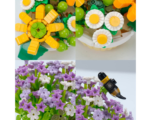 3D конструктор набір Loz 1674 Букети квітів у горщику 543 деталей