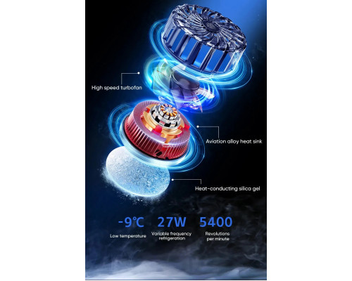 Магнітний напівпровідниковий радіатор-вентилятор для смартфона Nubia RedMagic Magnetic Cooler 4 Pro black Магнітний напівпровідниковий радіатор-вентилятор для смартфона Nubia RedMagic Magnetic Cooler 4 Pro black