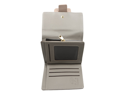 Жіночий гаманець Prettyzys 987 11,5х10 см Сірий 13182-83842