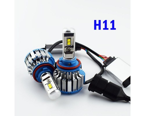 Комплект LED ламп TurboLed T1 H11 6000K 50W 12/24v CanBus з активним охолодженням Комплект LED ламп TurboLed T1 H11 6000K 50W 12/24v CanBus з активним охолодженням
