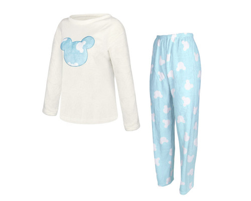Жіноча піжама Lesko Mickey Mouse White + Blue M домашній костюм Жіноча піжама Lesko Mickey Mouse White + Blue M домашній костюм
