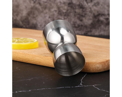 Джигер барний двосторонній ТМ мірна склянка 20/40 мл Сріблястий (С051371)