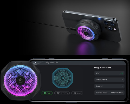 Кулер магнітний 2в1 із затискачем для смартфона Black Shark magnetic cooler 4 pro Кулер магнітний 2в1 із затискачем для смартфона Black Shark magnetic cooler 4 pro