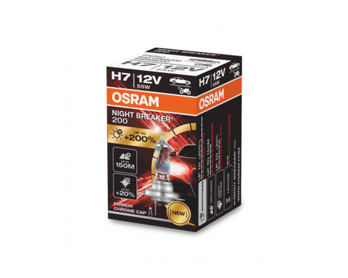 Автолампа OSRAM H7 64210NB200 Night Breaker +200% 55W 12V PX26d 1шт Автолампа OSRAM H7 64210NB200 Night Breaker +200% 55W 12V PX26d 1шт