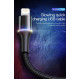 Зарядка USB кабель Bаseus для синхронізації і зарядки iPhone Apple Lightning led підсвічуванням 2 м Чорний