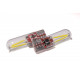 Світлодіодна лампа StarLight T10 1 діод 12V COB 1W WHITE мультиполярна / скляна колба / друкована плата RED