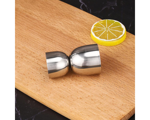 Джигер барний двосторонній ТМ мірна склянка 20/40 мл Сріблястий (С051371)