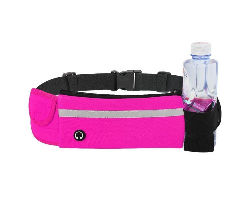 Спортивна сумка на пояс Psheko з кишенею на пляшку Pink (36156214)