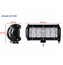 Світлодіодна фара AllLight 4D-36W 12chip EPISTAR spot 9-30V