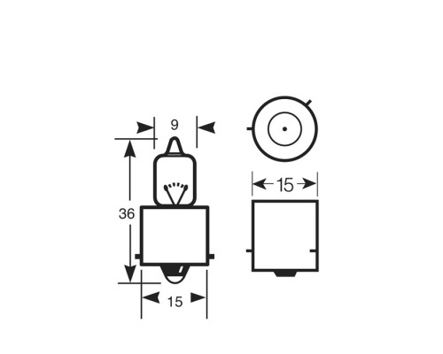 Автолампа ук. RING 795 12v 50w BA15S Halogen Автолампа ук. RING 795 12v 50w BA15S Halogen