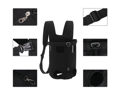 Рюкзак-кенгуру для тварин No Brand A01002-BA Black L 13092-83471